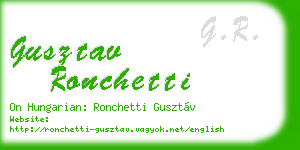 gusztav ronchetti business card