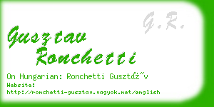 gusztav ronchetti business card
